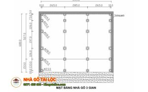 Nhà gỗ lim 3 gian 24 cột