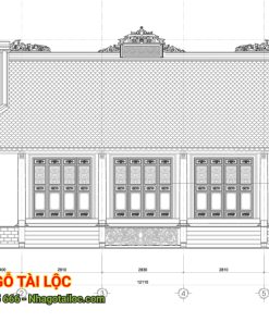nhà gỗ 3 glan 2 chái
