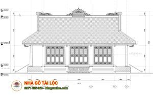 nhà gỗ 3 glan 2 chái