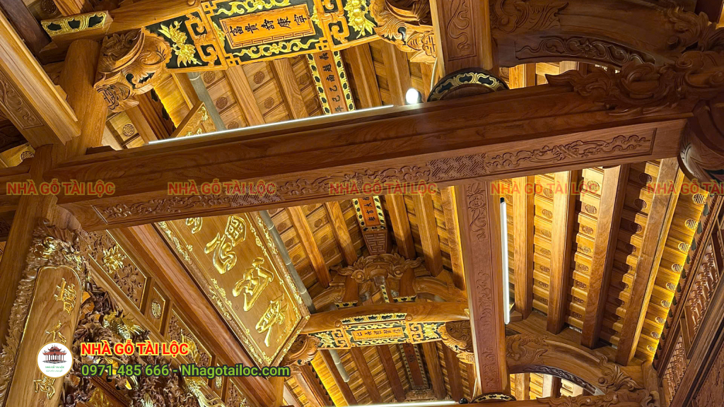 nhà gỗ 3 glan 2 chái